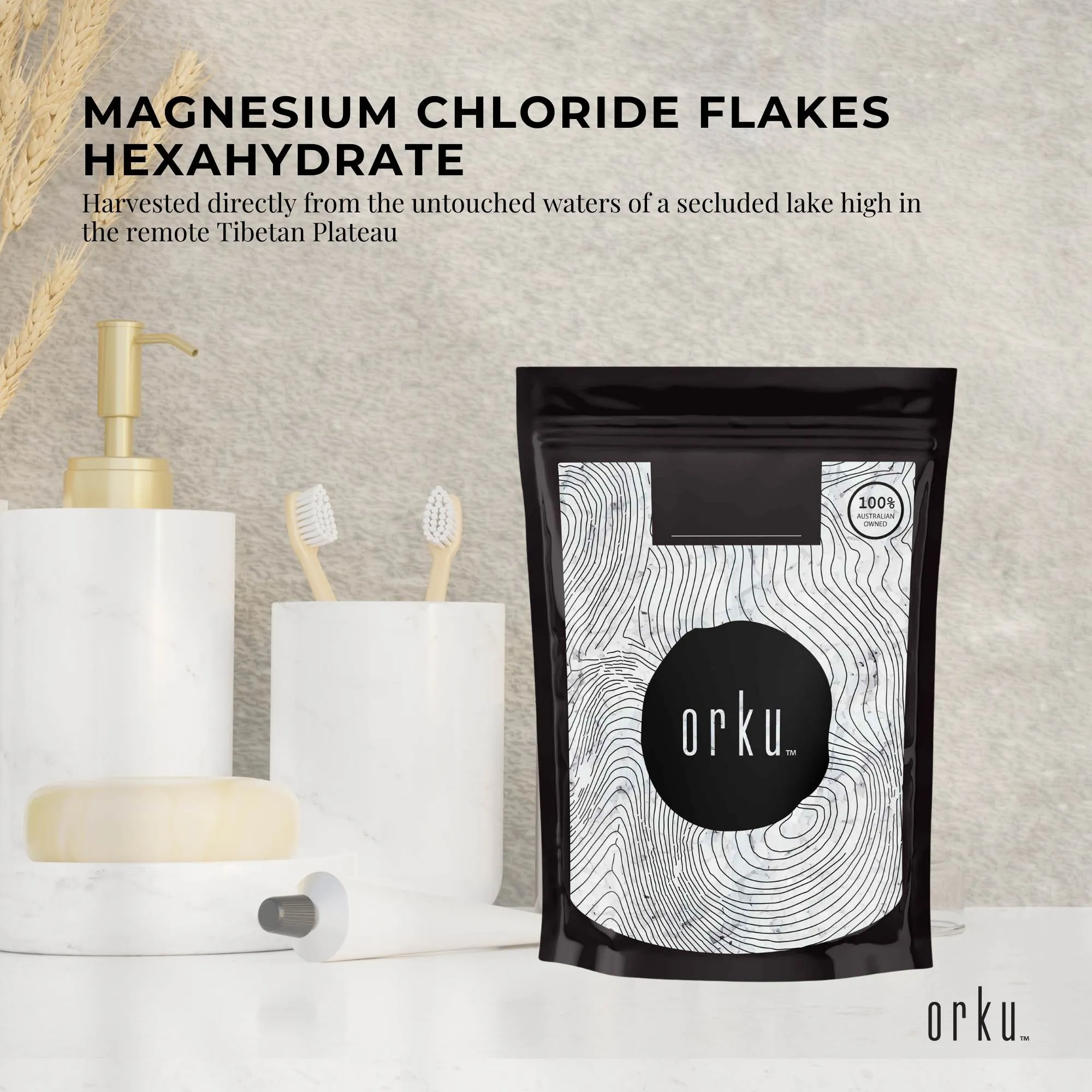 100g Magnesium Chloride Flakes Hexahydrate - Organic USP Food Grade Bath Salt