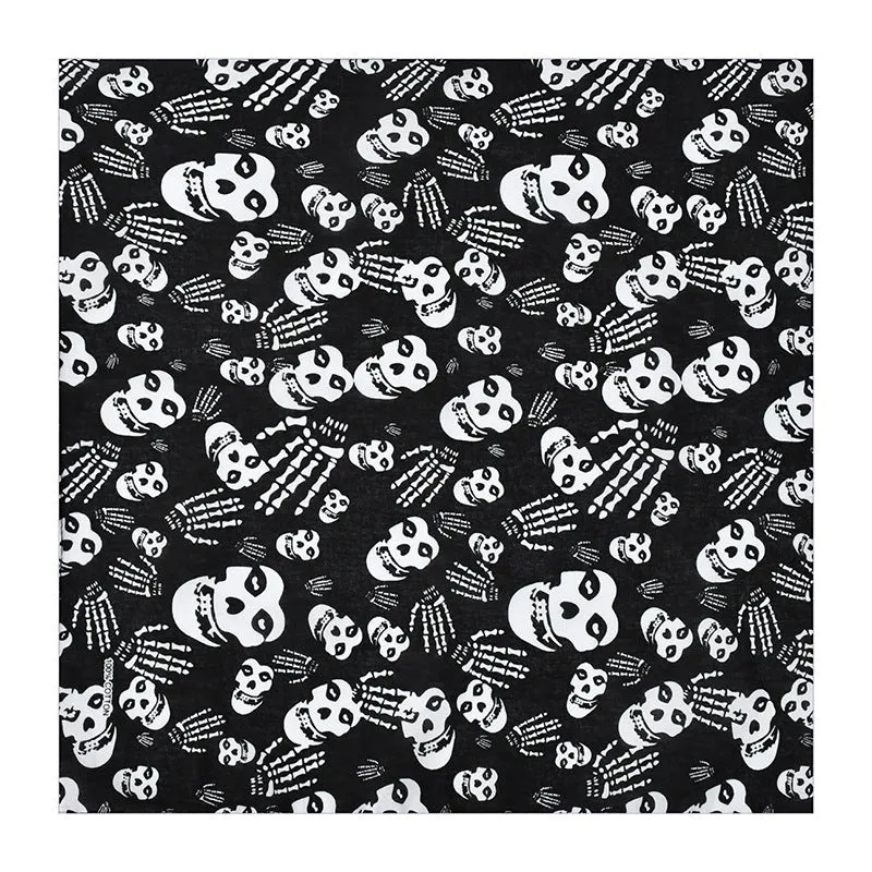 12 Pack Hip Hop Hip Hop Skull Square Cotton Men's and Women's Dress Up Halloween