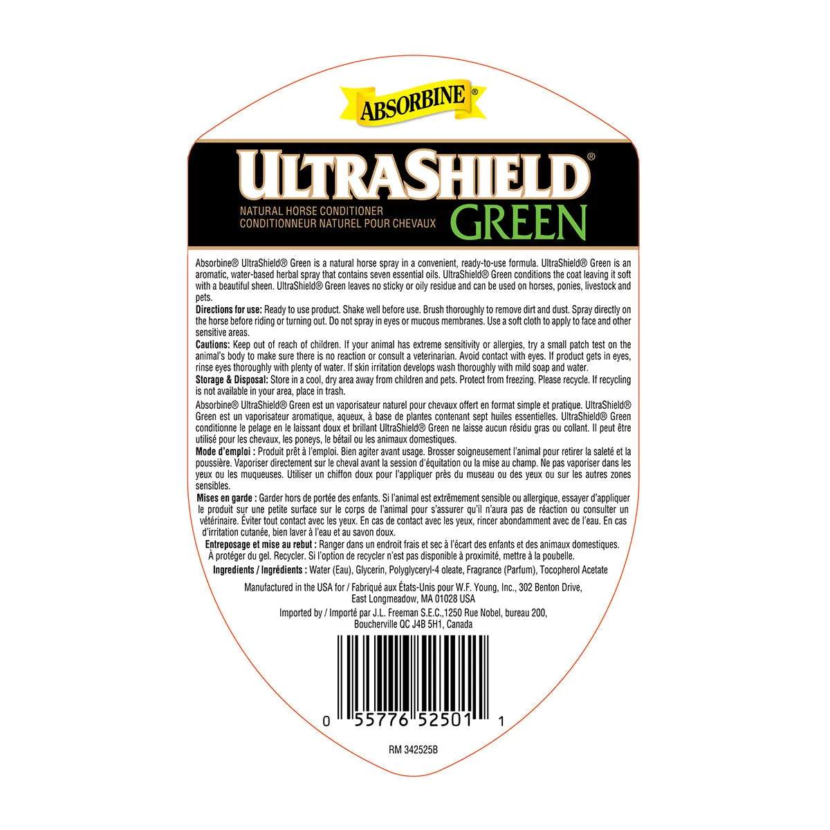 Absorbine UltraShield Green Summer Spray 950ml