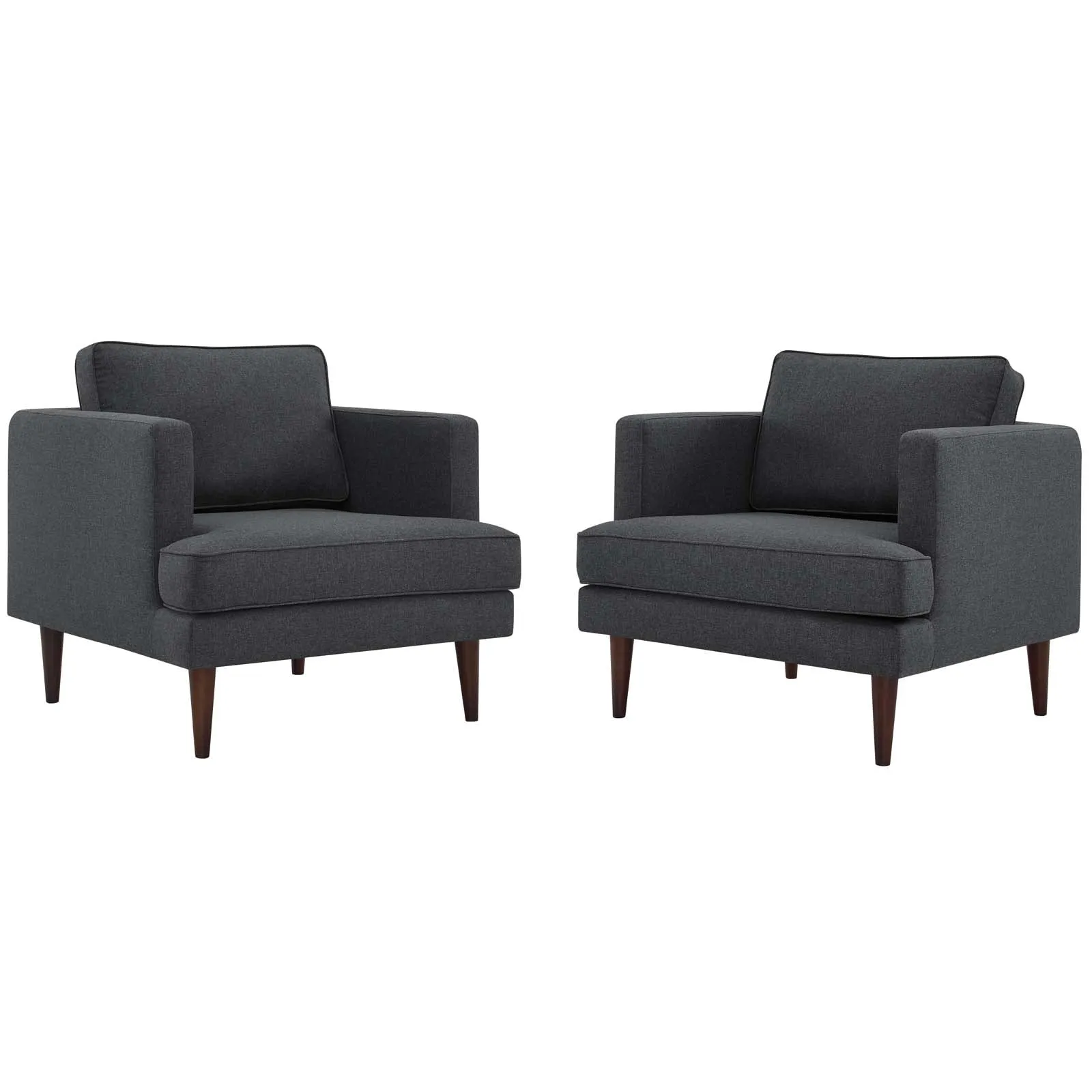 Agile Upholstered Fabric Armchair Set of 2