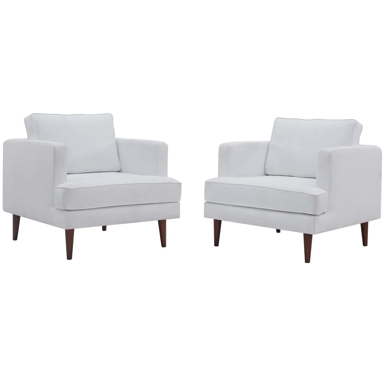 Agile Upholstered Fabric Armchair Set of 2