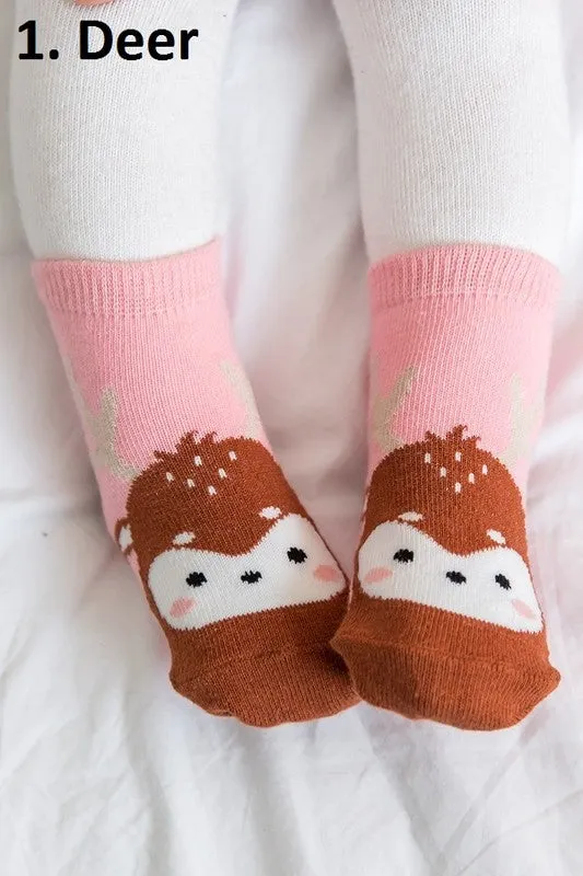 Animal Printed Anti Slip Ankle Socks