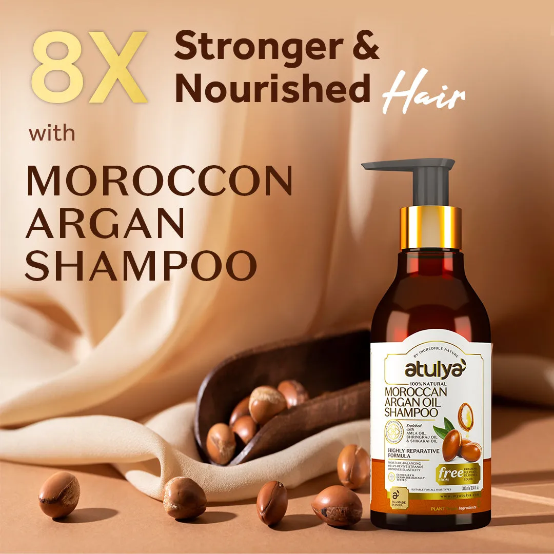 atulya Moroccan Argan Oil Shampoo - 300ml (Add 2 Products in the Cart & Get 1 Free Product Use Code: B1G1)