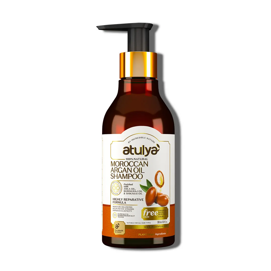 atulya Moroccan Argan Oil Shampoo - 300ml (Add 2 Products in the Cart & Get 1 Free Product Use Code: B1G1)