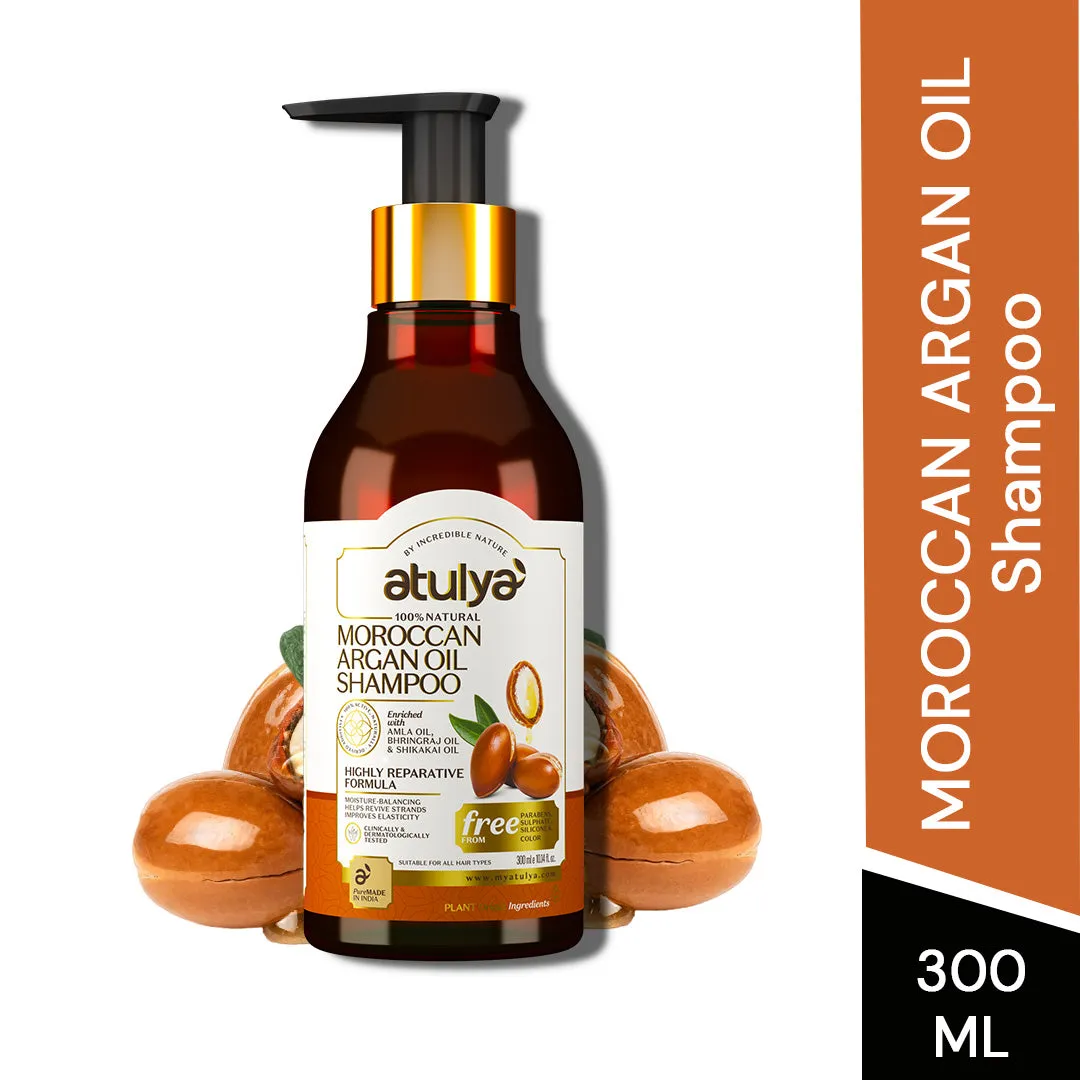 atulya Moroccan Argan Oil Shampoo - 300ml (Add 2 Products in the Cart & Get 1 Free Product Use Code: B1G1)