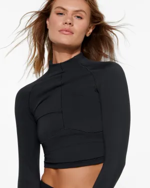 ATWOOD LONG SLEEVE TOP  BLACK