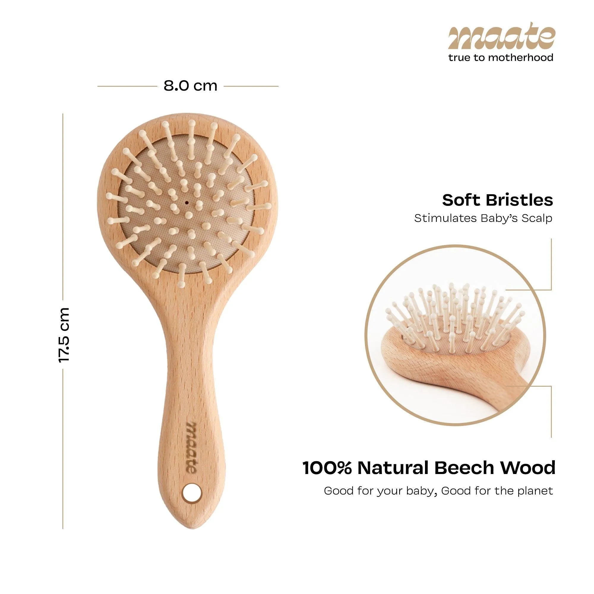 Baby Wooden Hair Brush