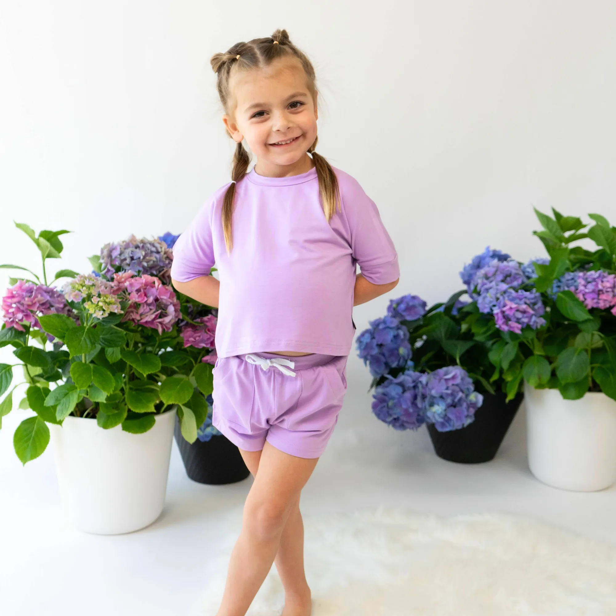 Baggy Top & Shorts Set - Violet