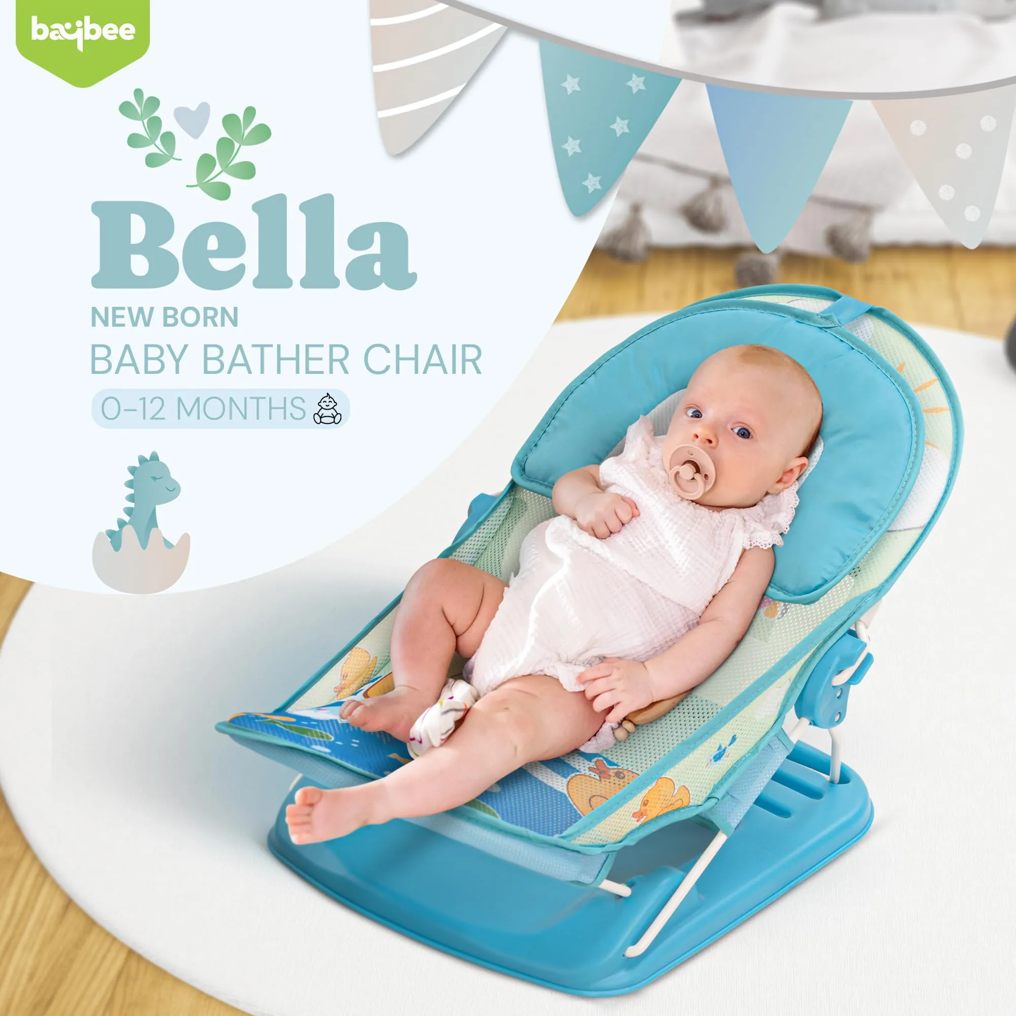 Bella Anti Slip Baby Bather For Newborn Baby 0 - 6 months