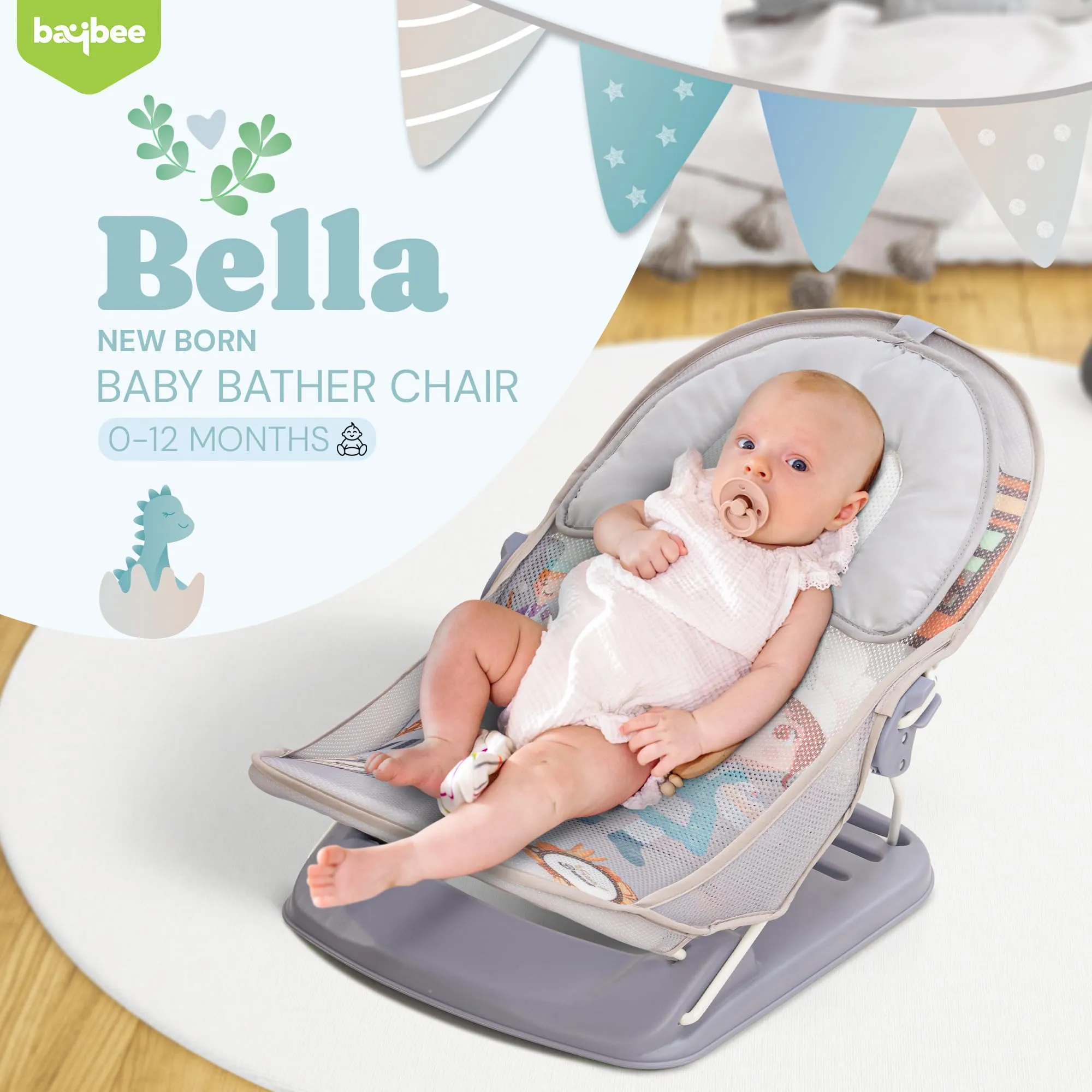 Bella Anti Slip Baby Bather For Newborn Baby 0 - 6 months