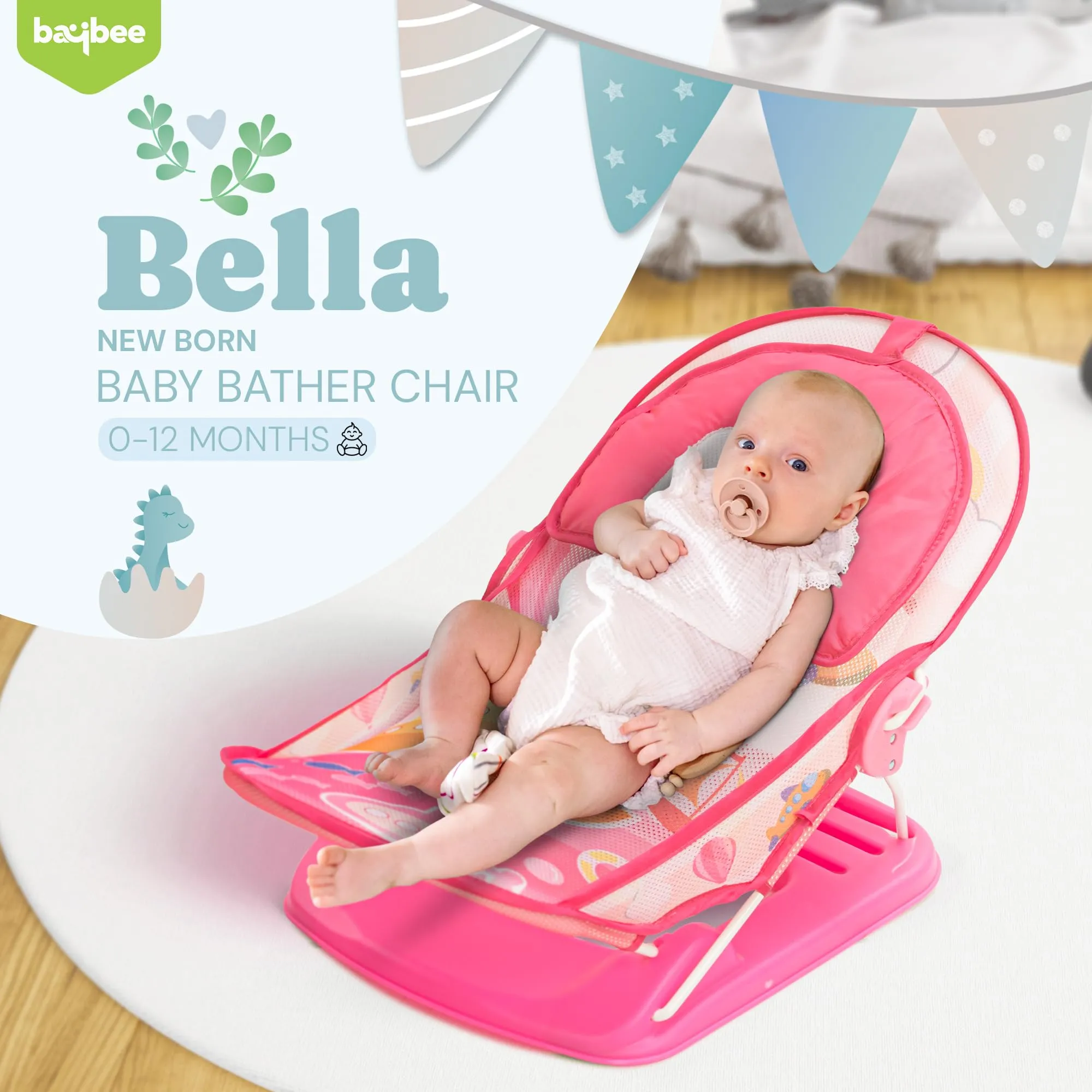 Bella Anti Slip Baby Bather For Newborn Baby 0 - 6 months