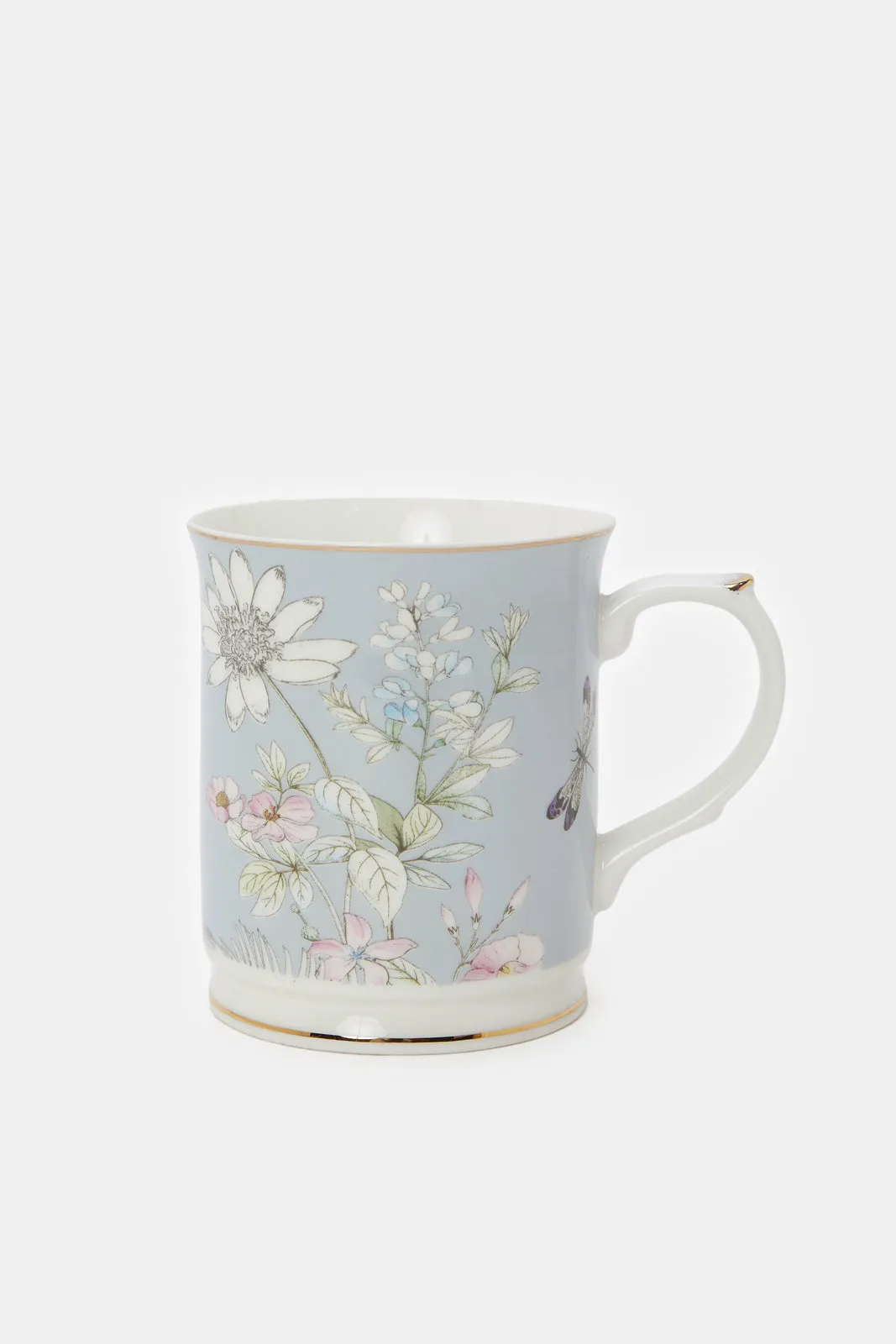 Blue Floral Print  Mug (14Oz)