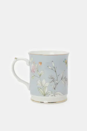 Blue Floral Print  Mug (14Oz)