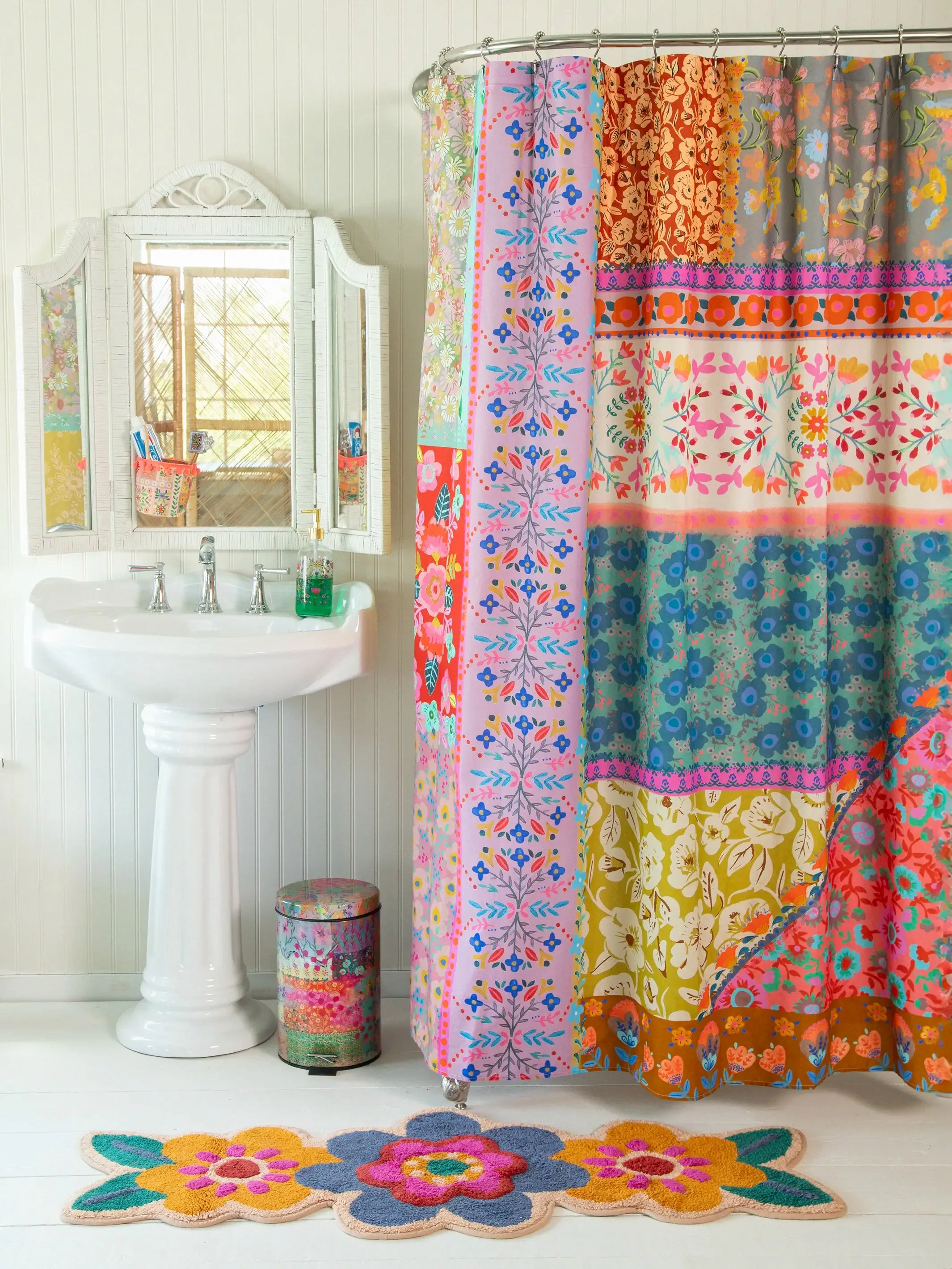 Boho Shower Curtain - Patchwork