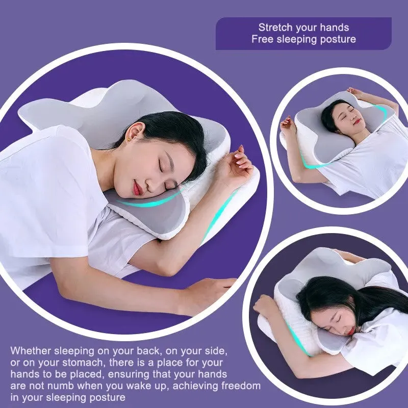 Butterfly Shaped Memory Foam Pillow for Relaxing Cervical Support & Pain Relief | Orthopedic Pillow for Restful Sleep