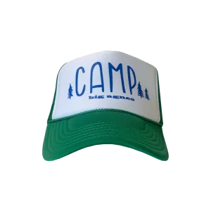 Camp Trucker Hat - White/Kelly Green