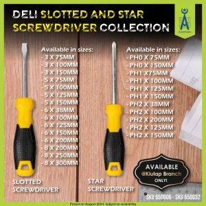 DELI DL636125 STAR SCREWDRIVER PH2 X 125MM