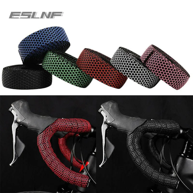 ESLNF Bicycle Handlebar Tape Road Bike Bar Tape PU Bike Handlebar Tape Cycling Damping Anti-Vibration Wrap Bike Accessories