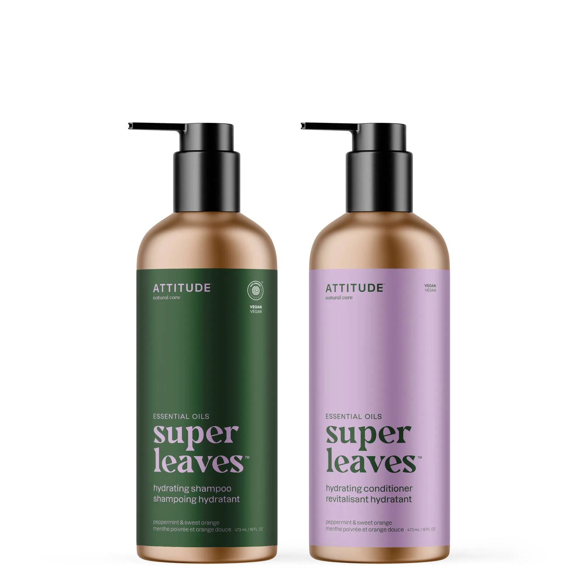 Hydrating Shampoo & Conditioner Infused with Essential Oils :  super leaves™ essential oils