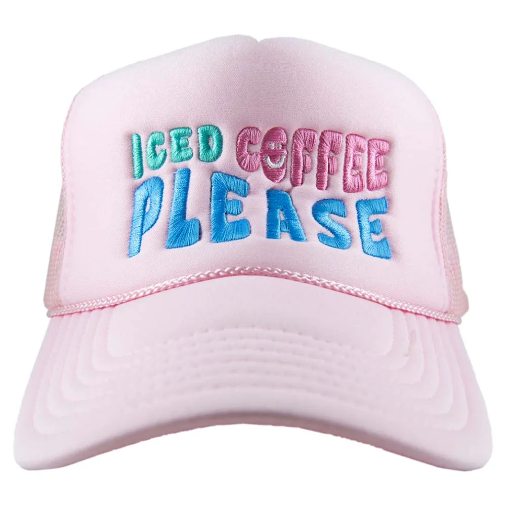 Iced Coffee Please Foam Wholesale Trucker Hat