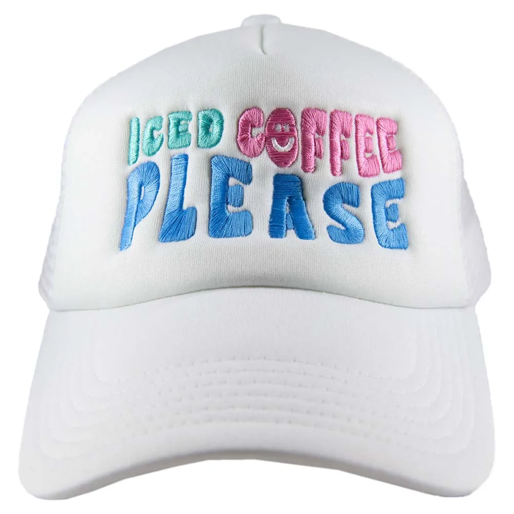 Iced Coffee Please Foam Wholesale Trucker Hat