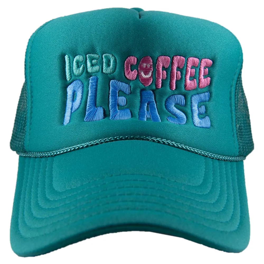 Iced Coffee Please Foam Wholesale Trucker Hat