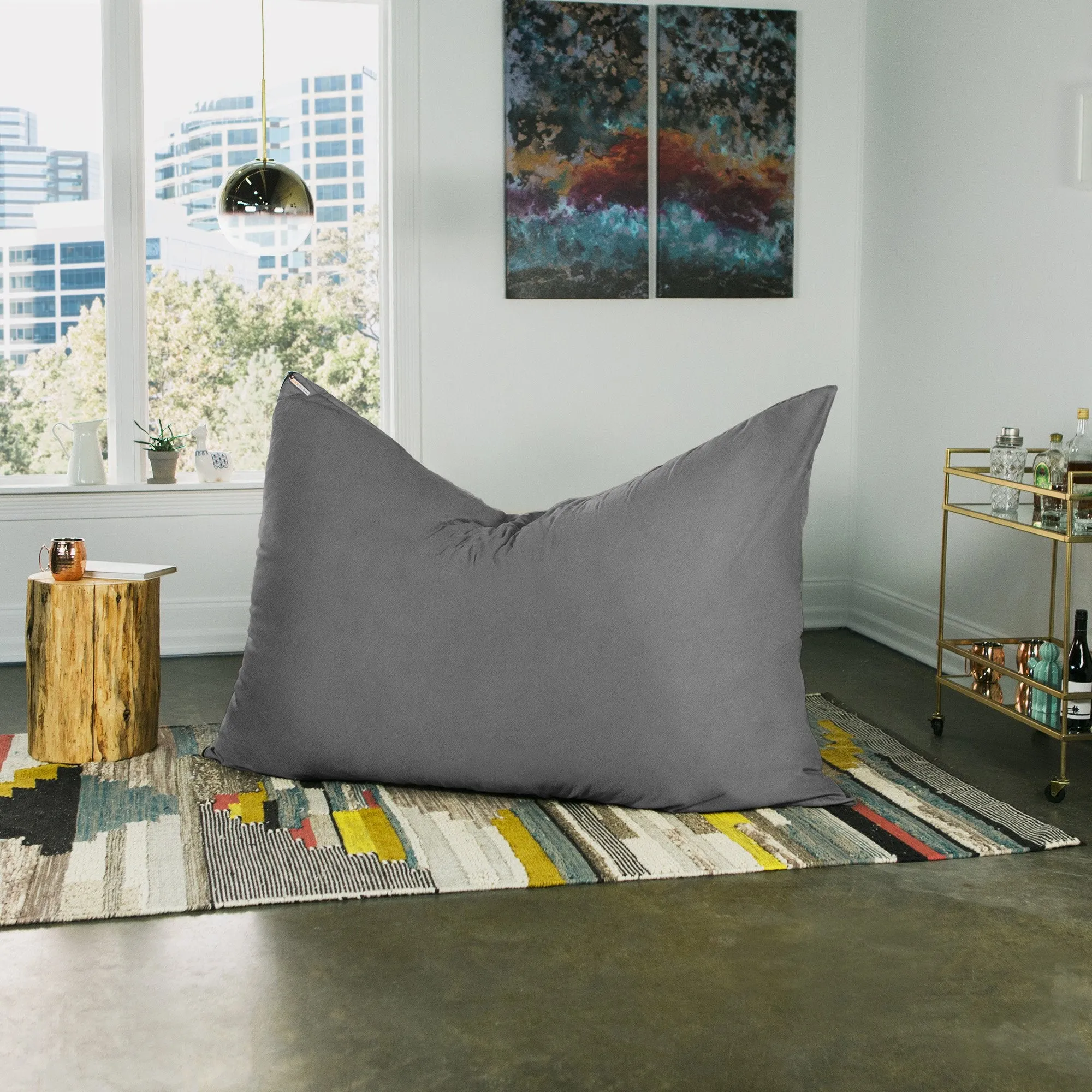 Jaxx 5.5' Pillow Saxx Microsuede Bean Bag Pillow