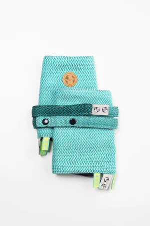 LennyLamb Drool Pads & Reach Straps Herringbone Ombre Green