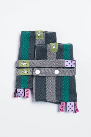 LennyLamb Drool Pads & Reach Straps Set - Smoky - Mint (60% Cotton, 40% Polyester)