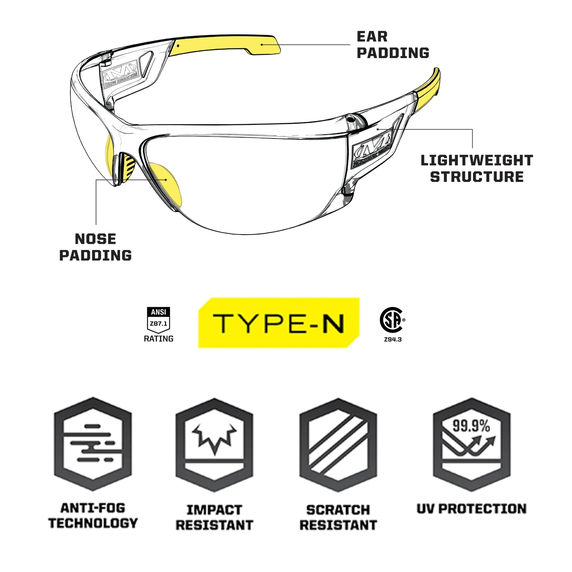 Mechanix Vision Tactical Type-N Safety Eyewear