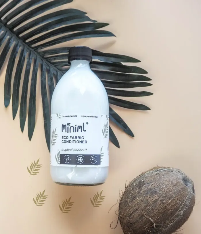 Miniml Eco Fabric Conditioner - Tropical Coconut. 500ml Glass Pump