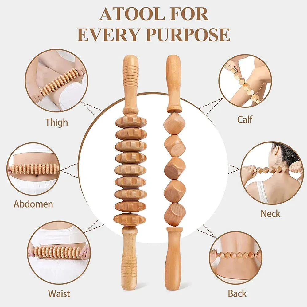 Natural Wood Therapy Massage Tool set