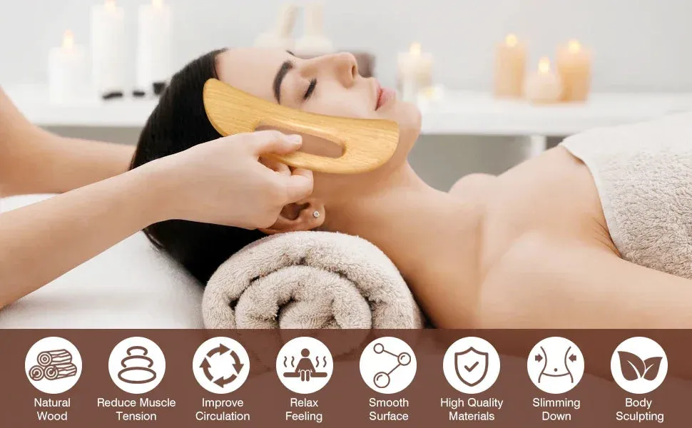 Natural Wood Therapy Massage Tool set