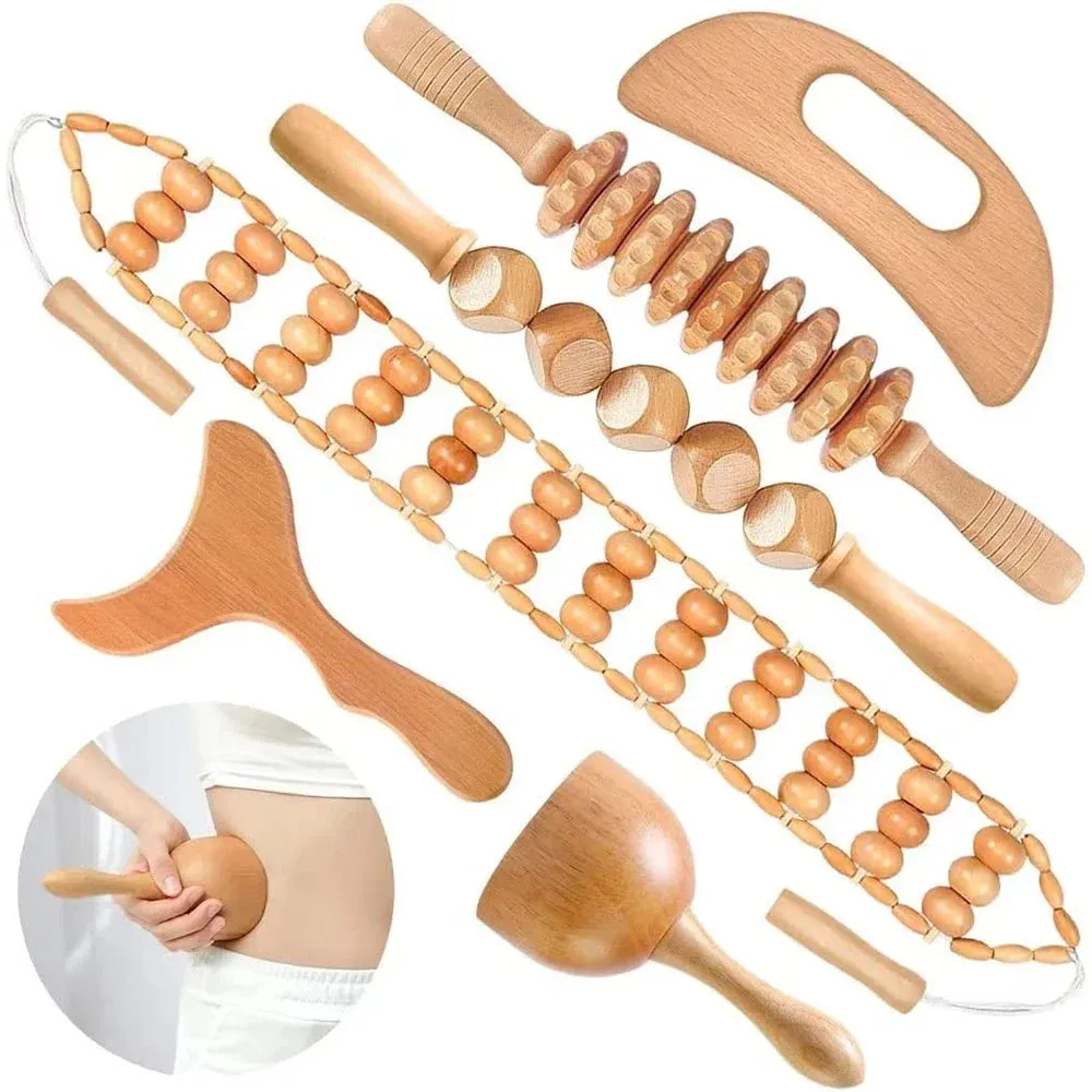 Natural Wood Therapy Massage Tool set