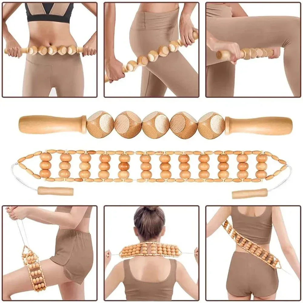 Natural Wood Therapy Massage Tool set