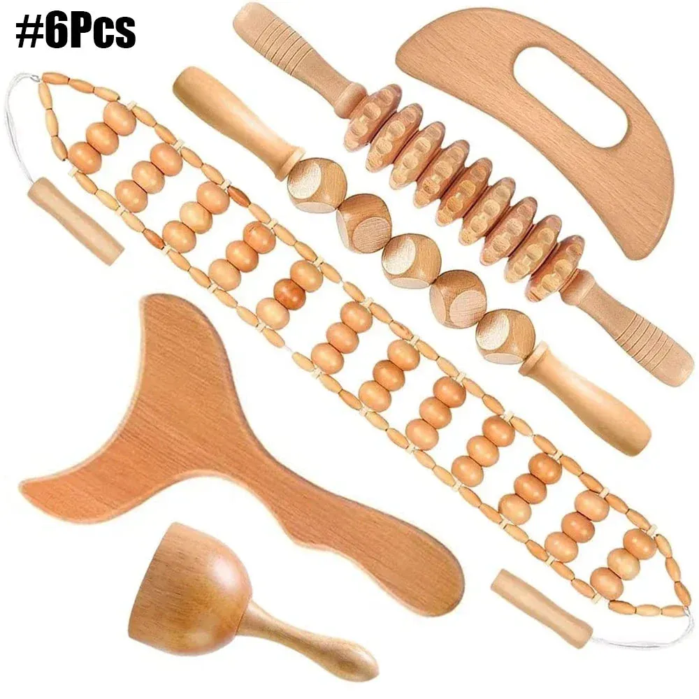 Natural Wood Therapy Massage Tool set