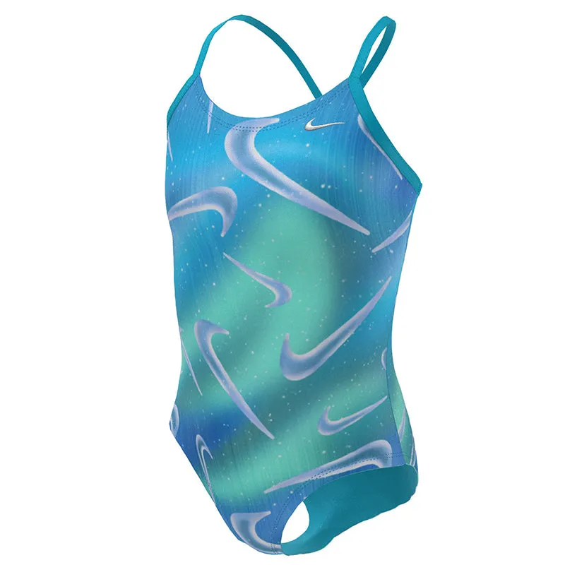 Nike - Girl's Aurora Swoosh Crossback One Piece (Blue Lightning)