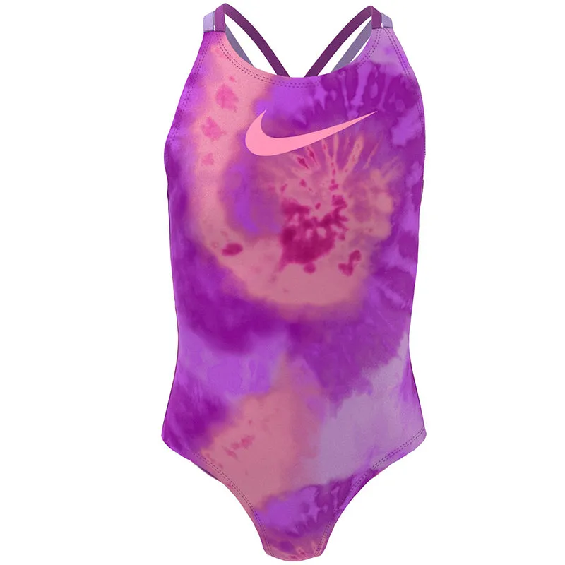 Nike - Girls' Tie Dye Spiderback One Piece (Laser Purple)