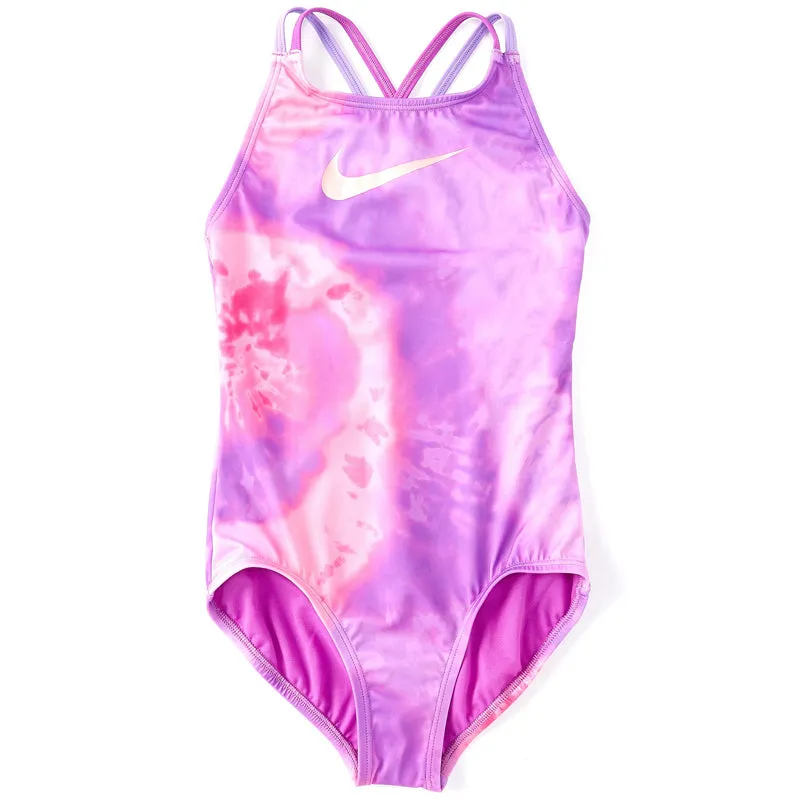 Nike - Girls' Tie Dye Spiderback One Piece (Laser Purple)