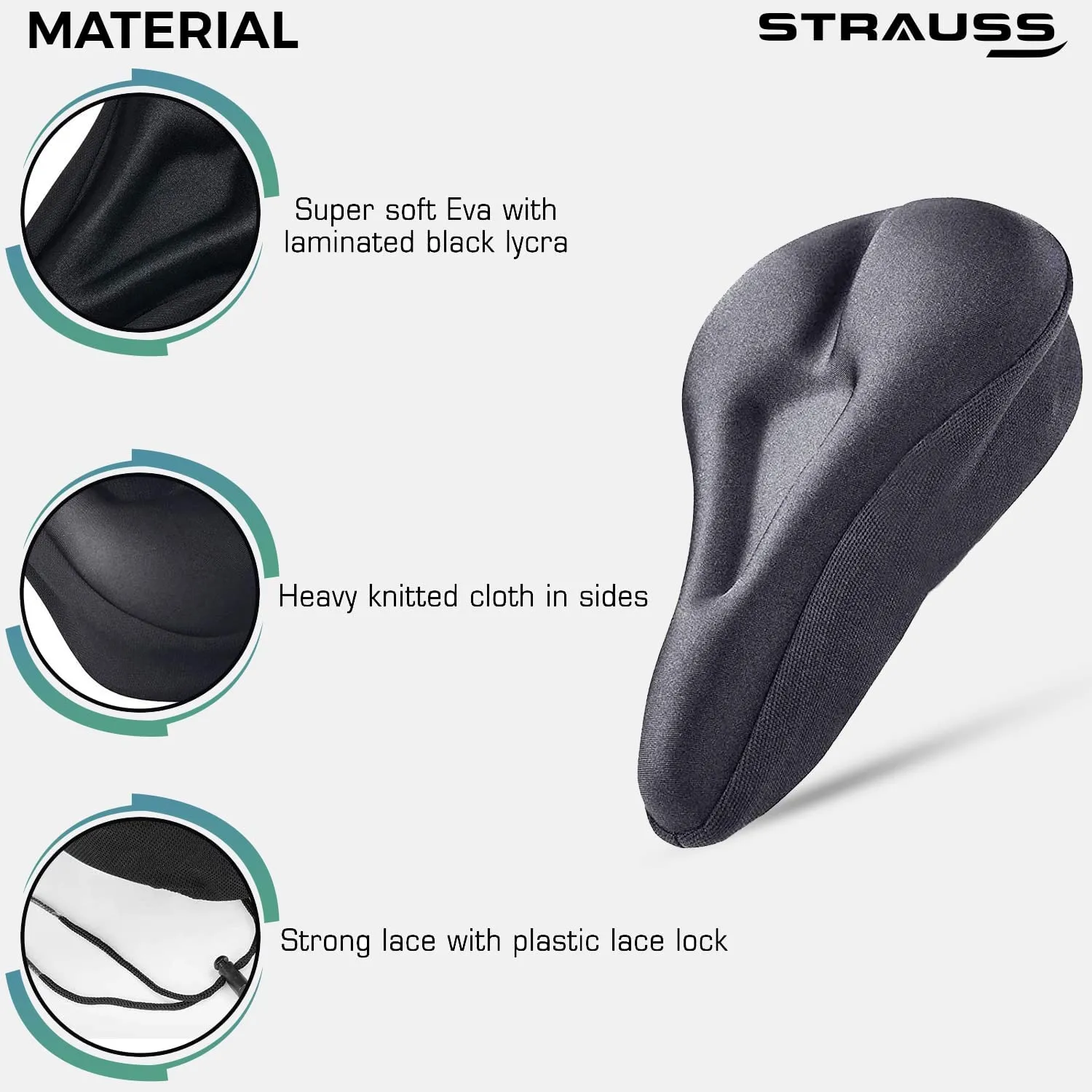 Premium Cycle Seat Cover | Bicycle Saddle Cover | Cycle Seat Cushion (Pack of 2)