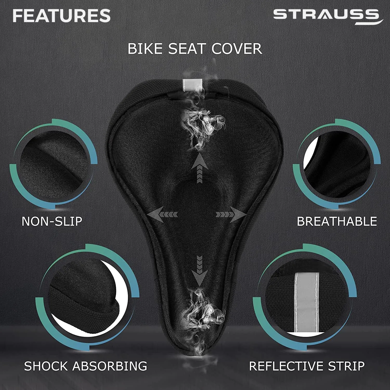 Premium Cycle Seat Cover | Bicycle Saddle Cover | Cycle Seat Cushion (Pack of 2)