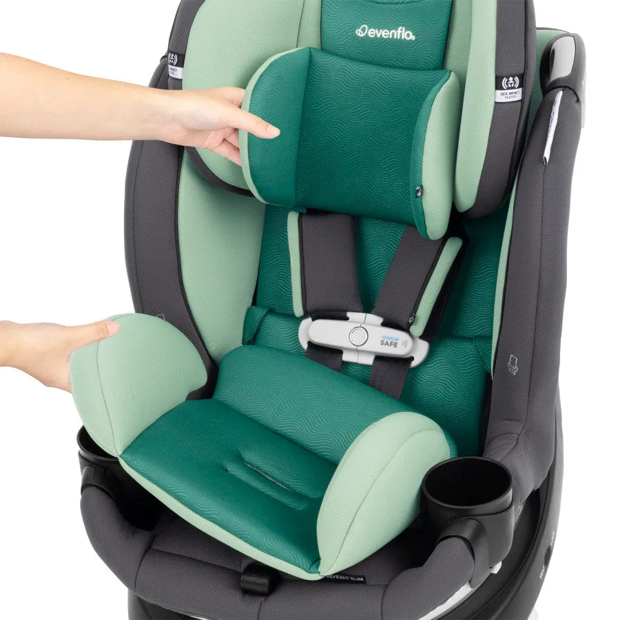 Revolve360 Slim 2-in-1 Rotational Car Seat with Green & Gentle Fabric