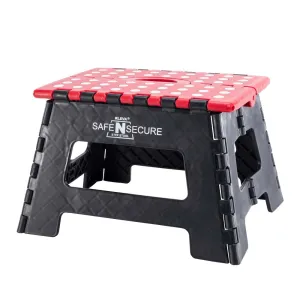 Safe N Secure Folding Step Stool, Lightweight Sturdy Support With Non-Slip Grip