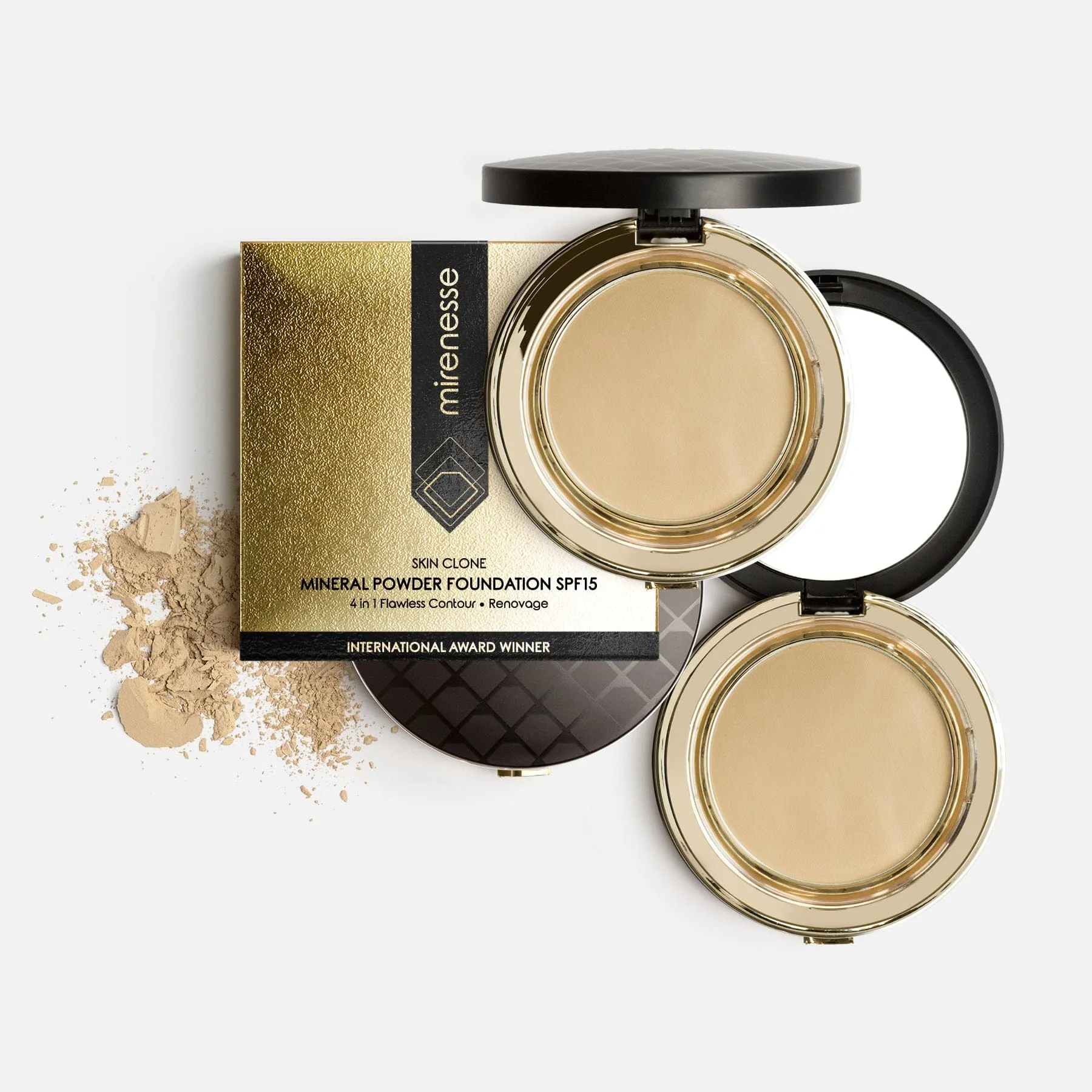 Skin Clone Mineral Powder Foundation Spf15 Full Cover Large 23. Mocha