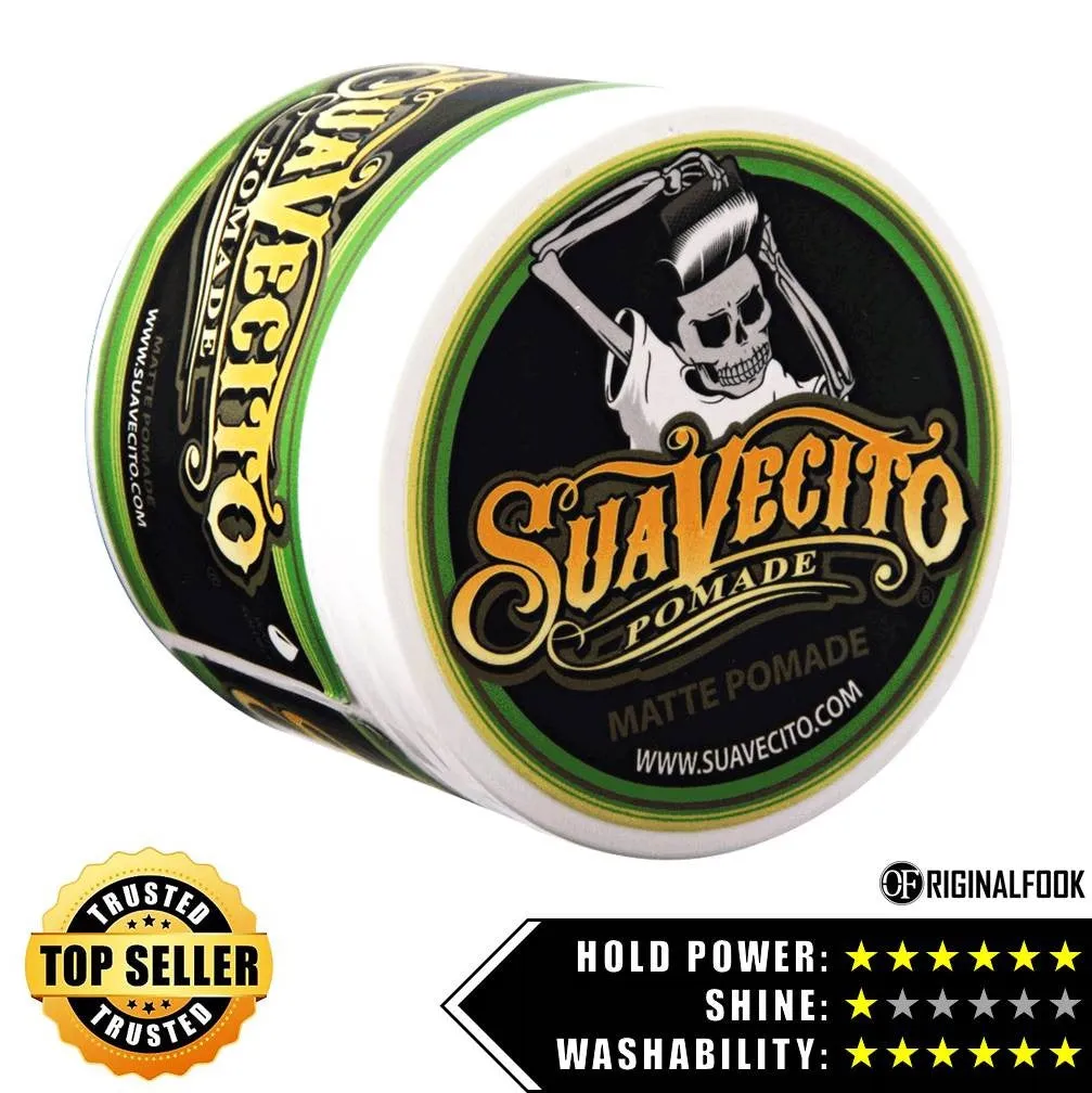 Suavecito Strong Hold Matte Pomade 4oz