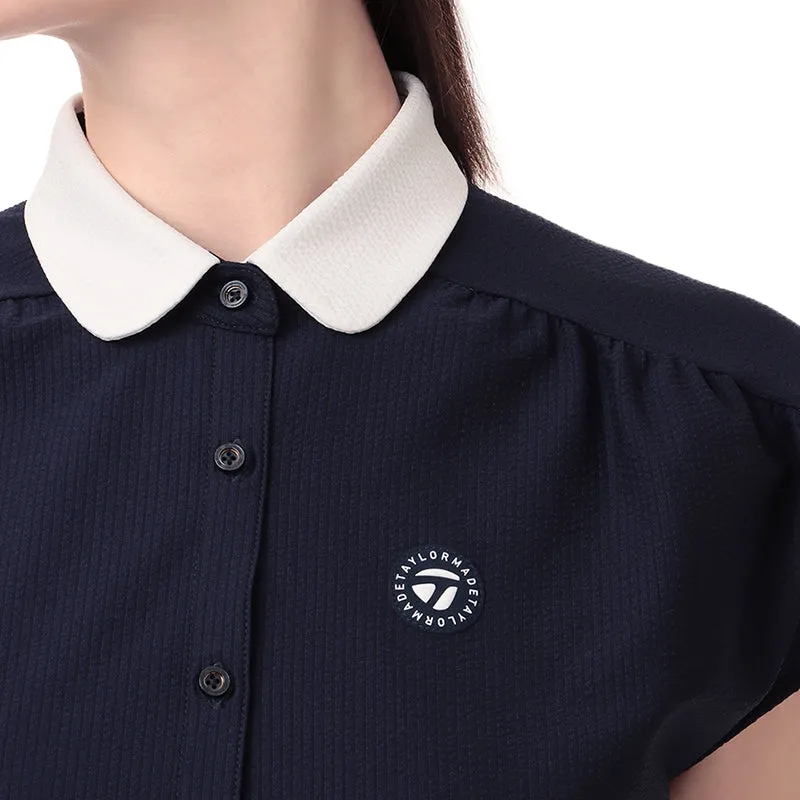 TAYLORMADE Seersucker Women's Polo (Navy)