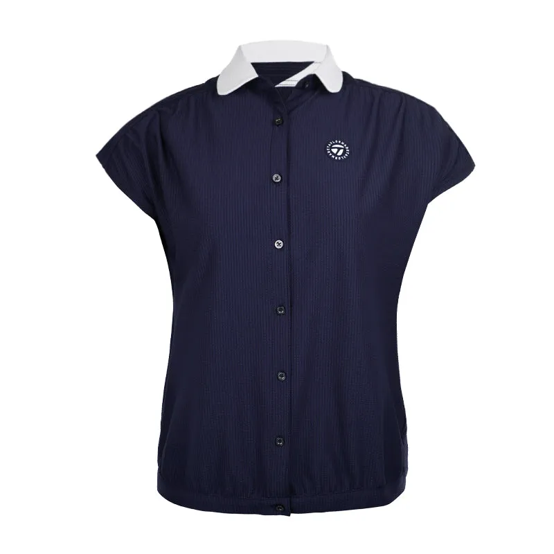 TAYLORMADE Seersucker Women's Polo (Navy)